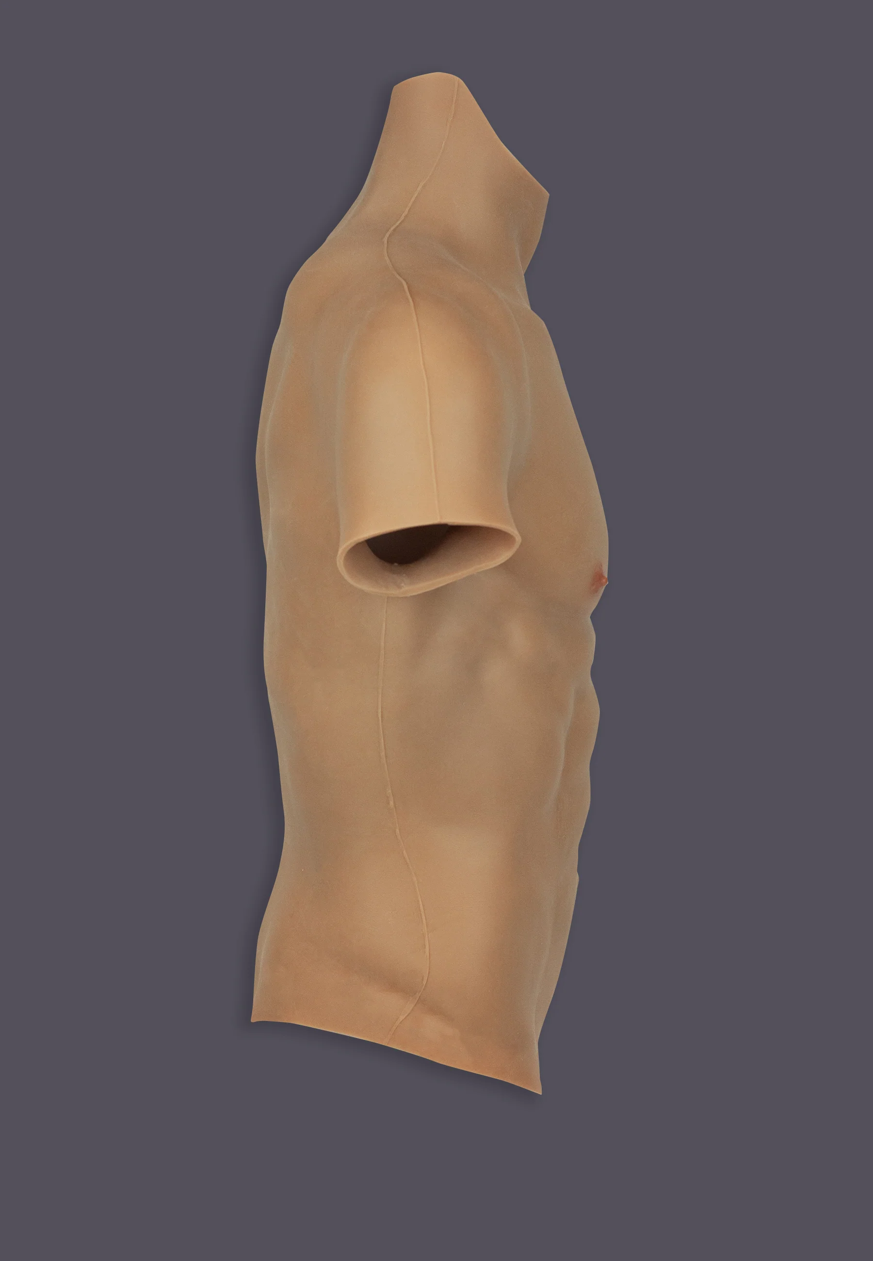 Silicone Torso Pecs and Abs caramel - Image 3